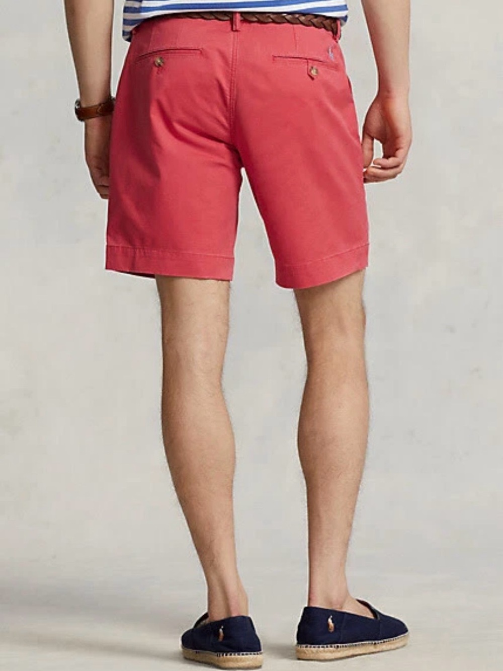 Polo Ralph Lauren Classic Fit Chino Shorts Mens 31 Red Coral Stretch Cotton - Picture 2 of 11